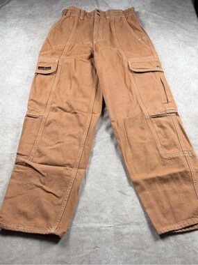 BDG Wide Leg Cargo Pants in Tan